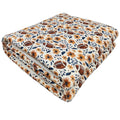 Football Blooms Fuzzy Bamboo Blanket