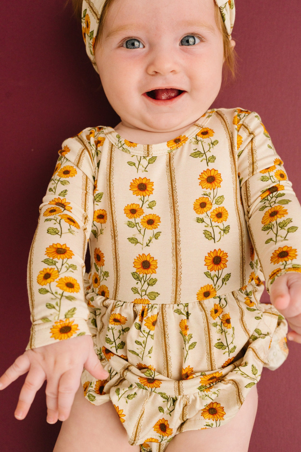 Sunflower Stripe Bodysuit Bamboo Dress