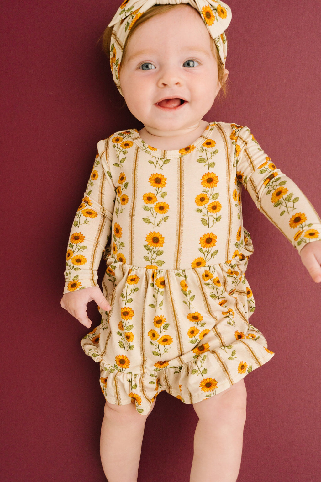 Sunflower Stripe Bodysuit Bamboo Dress