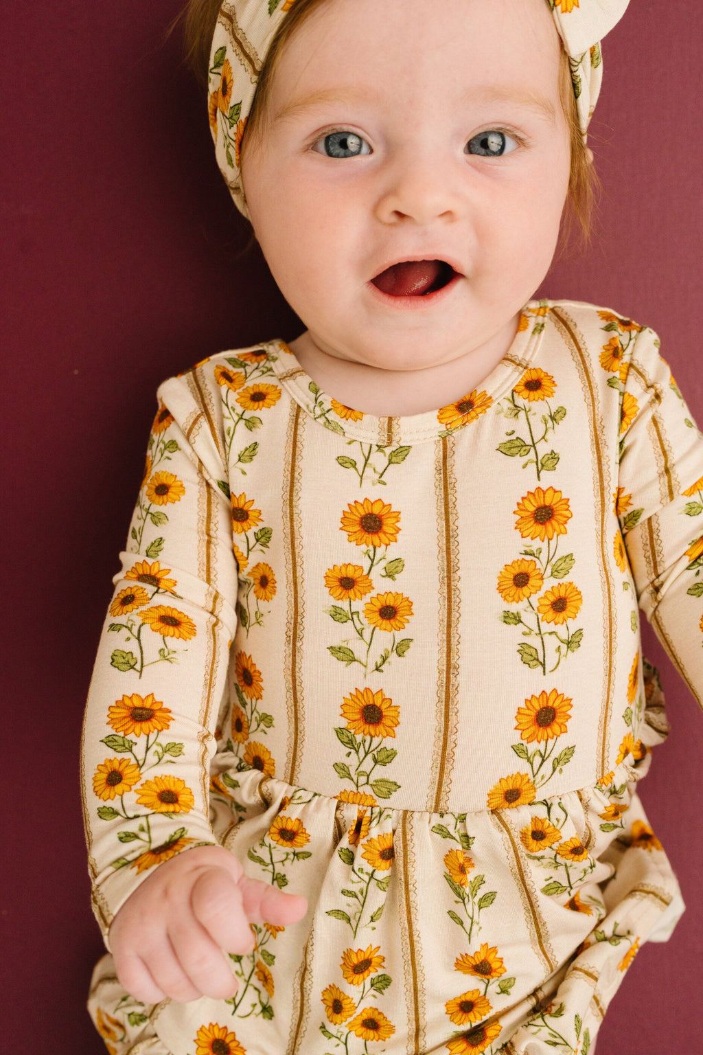 Sunflower Stripe Bodysuit Bamboo Dress