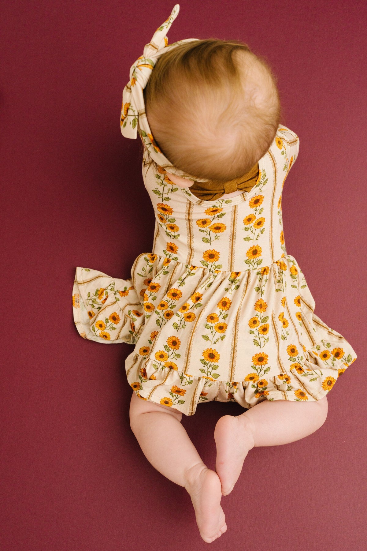 Sunflower Stripe Bodysuit Bamboo Dress