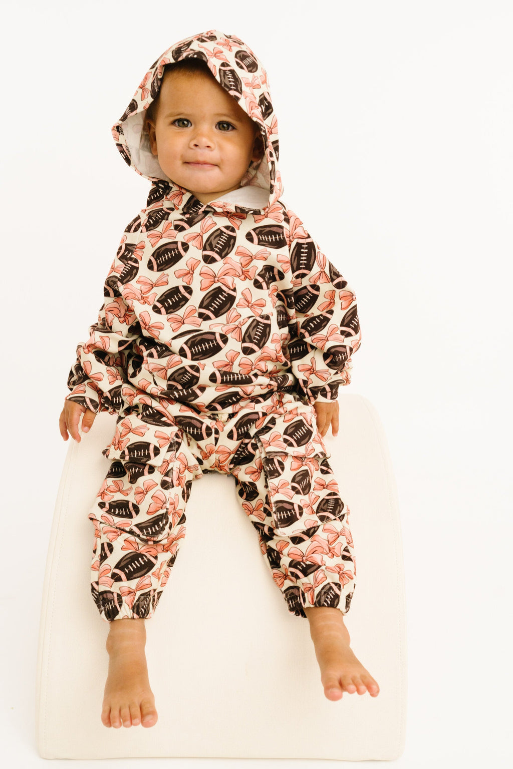 Bows & Touchdowns Football Cargo Hoodie Set