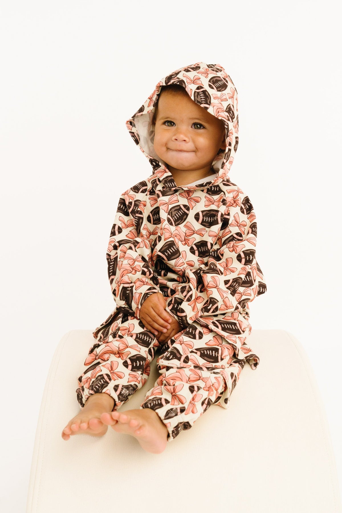 Bows & Touchdowns Football Cargo Hoodie Set