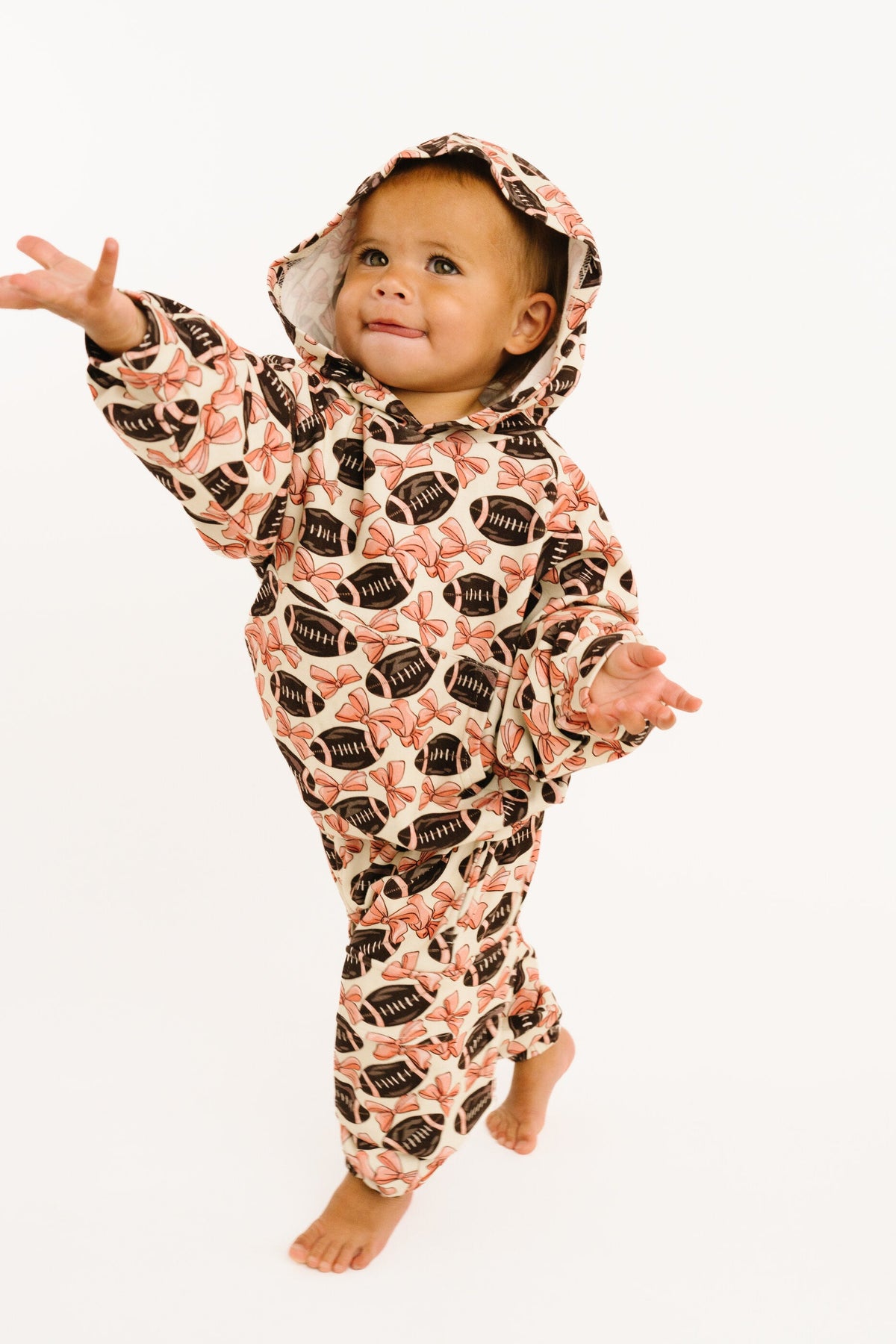 Bows & Touchdowns Football Cargo Hoodie Set