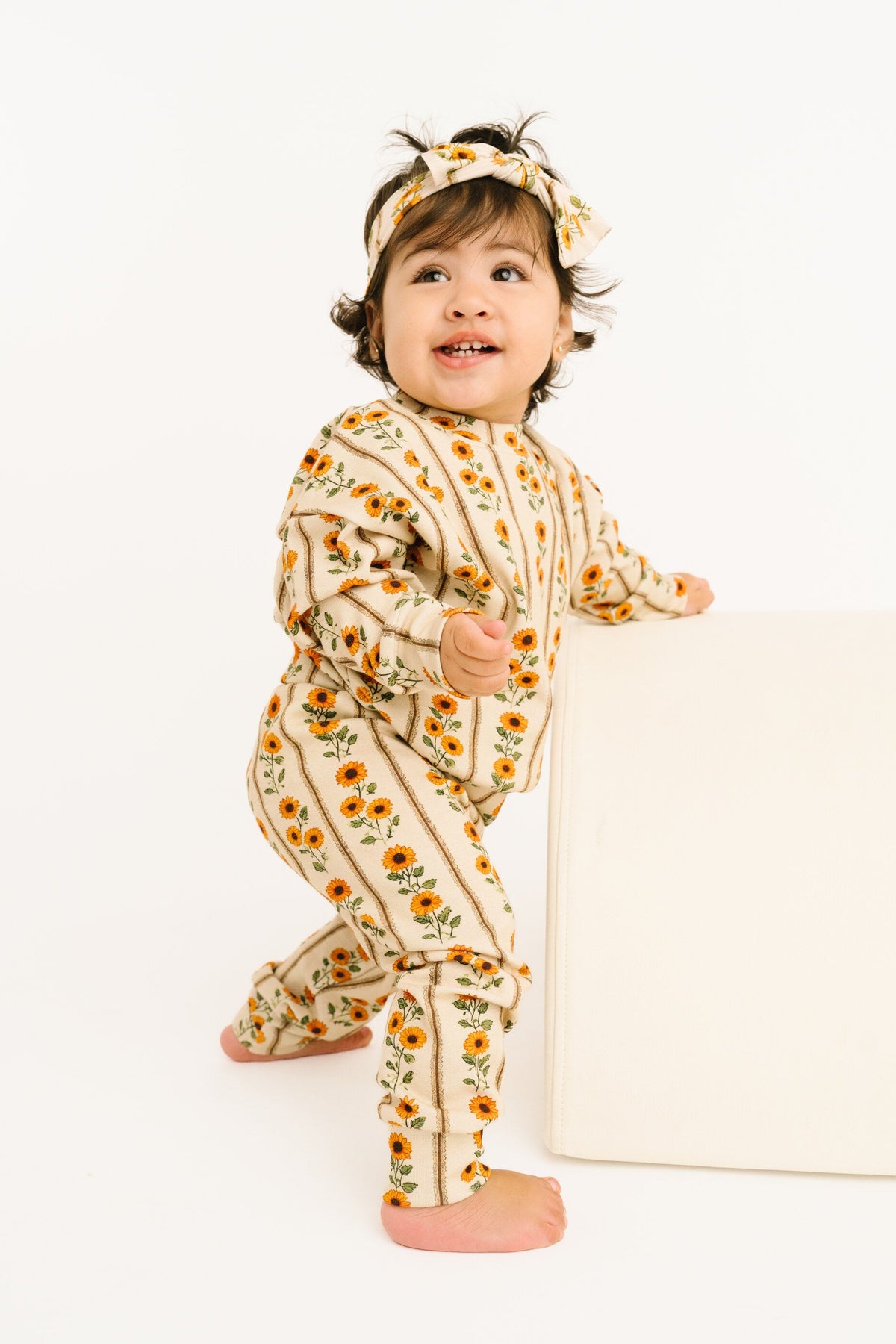 Sunflower Stripe Crewneck Set