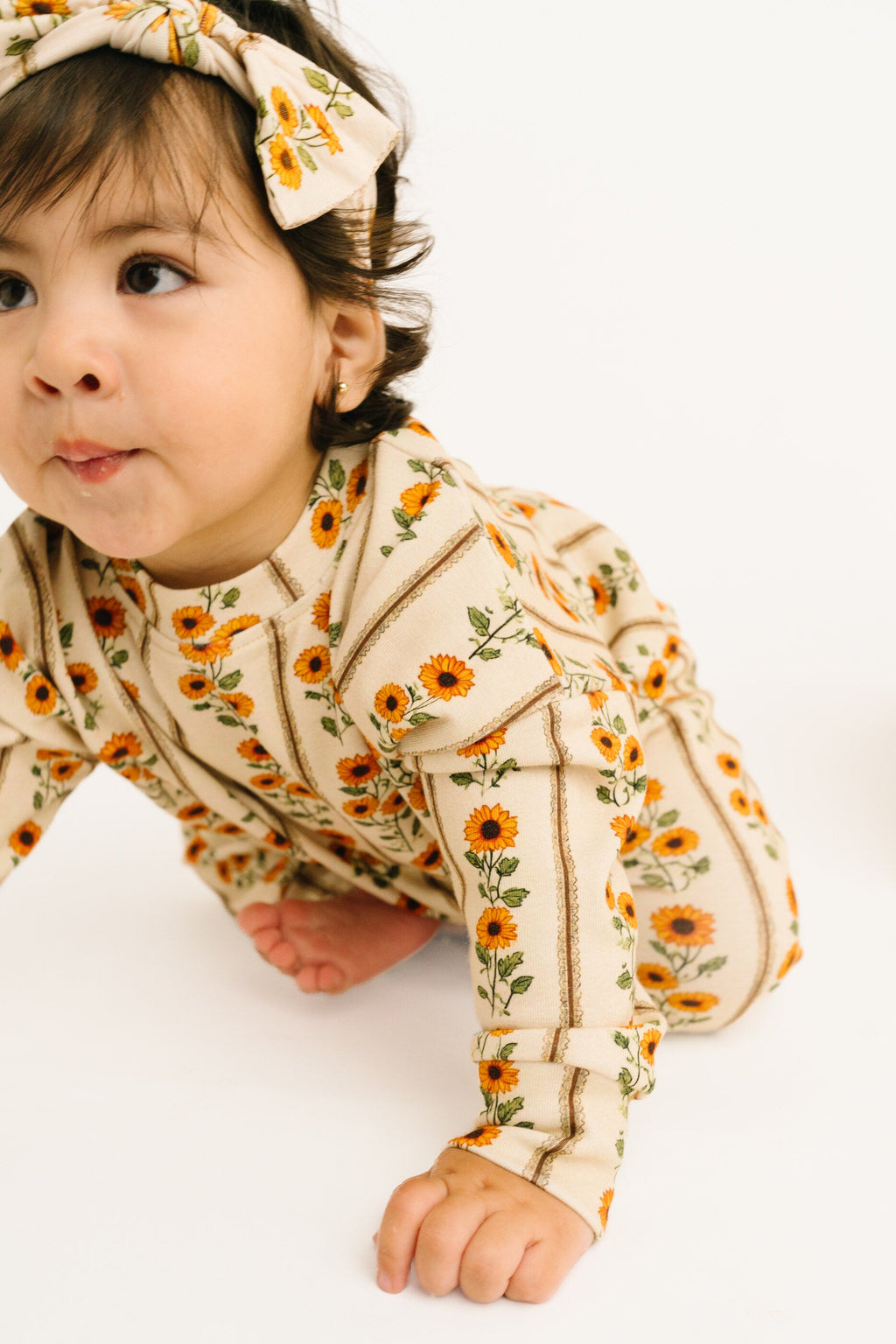 Sunflower Stripe Crewneck Set