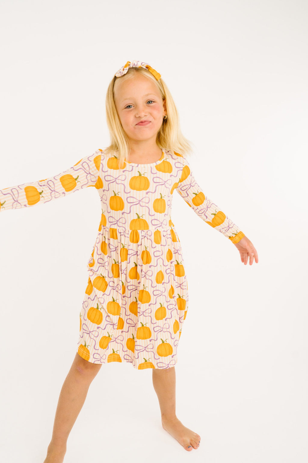 Pumpkin & Bows Bamboo Dress