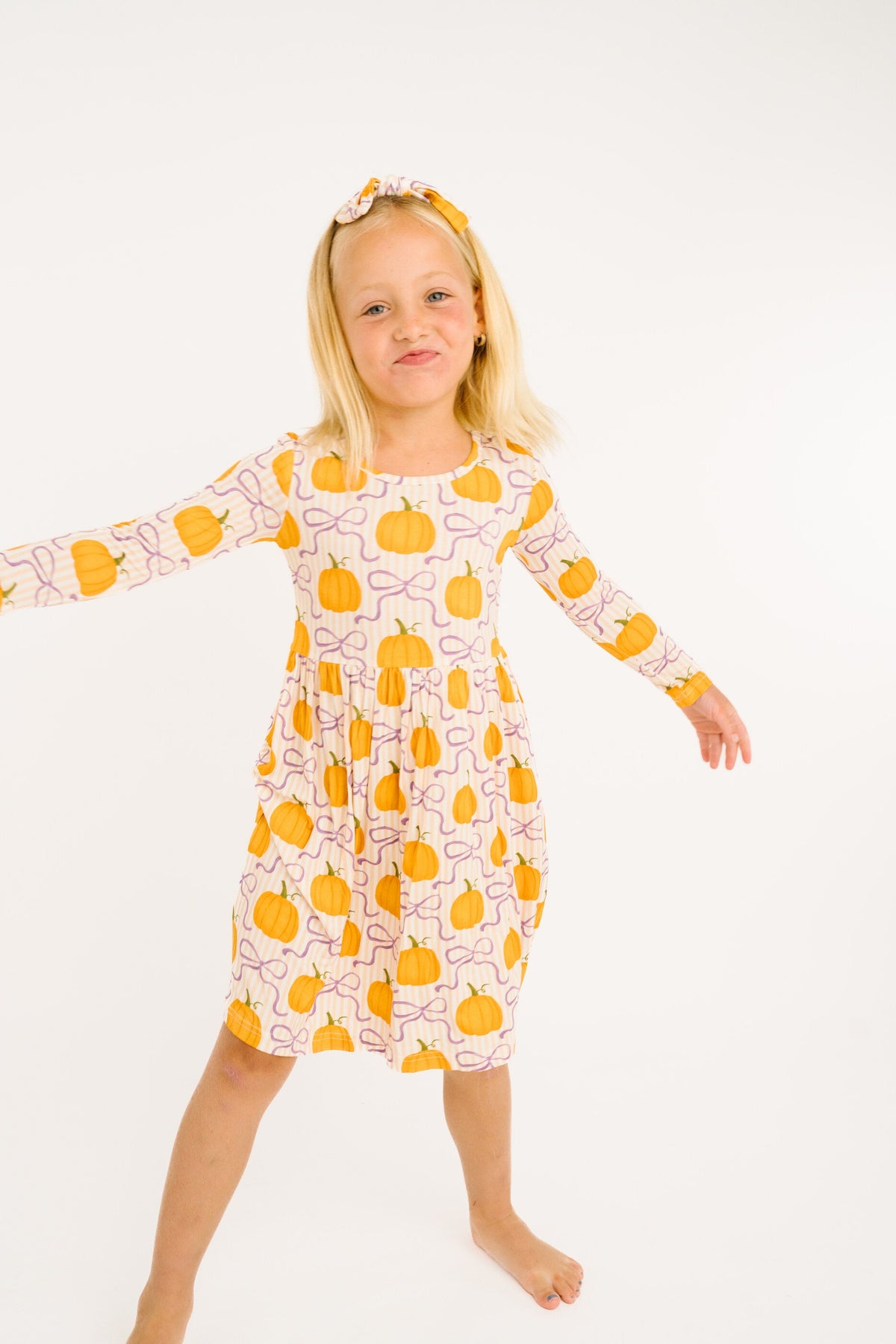 Pumpkin & Bows Bamboo Dress