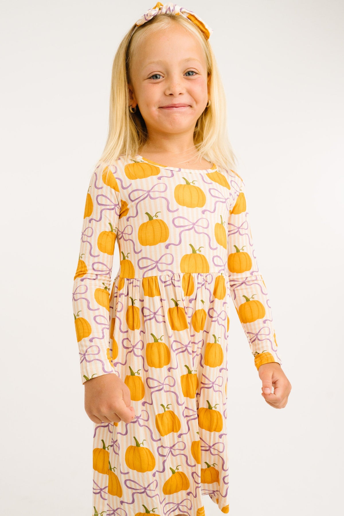 Pumpkin & Bows Bamboo Dress