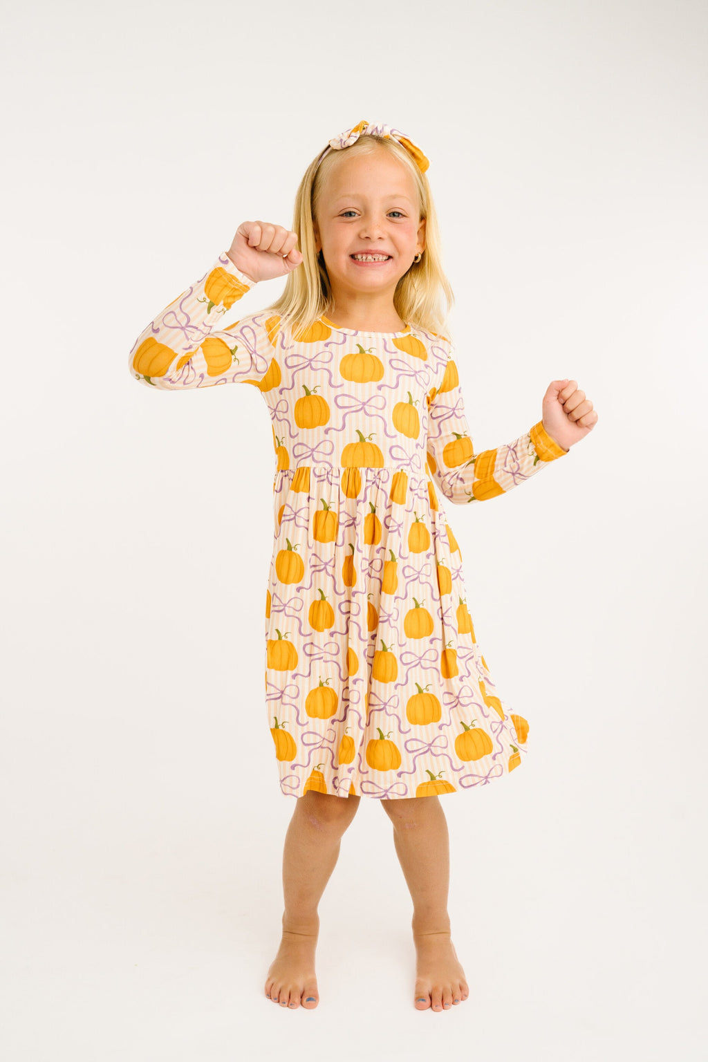 Pumpkin & Bows Bamboo Dress