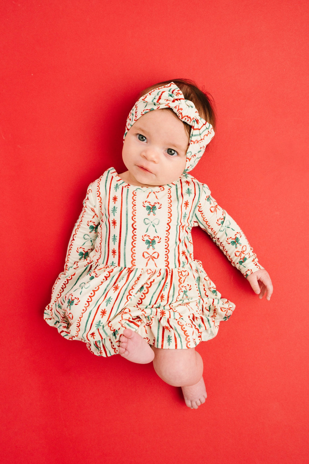 Christmas Dainty Bow Bodysuit Bamboo Dress