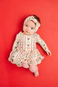 Christmas Dainty Bow Bodysuit Bamboo Dress