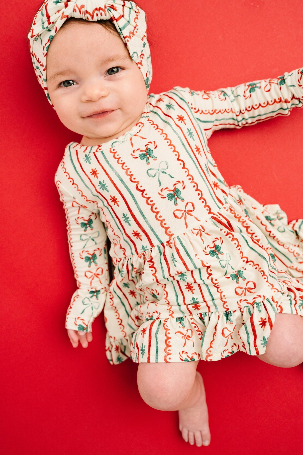 Christmas Dainty Bow Bodysuit Bamboo Dress