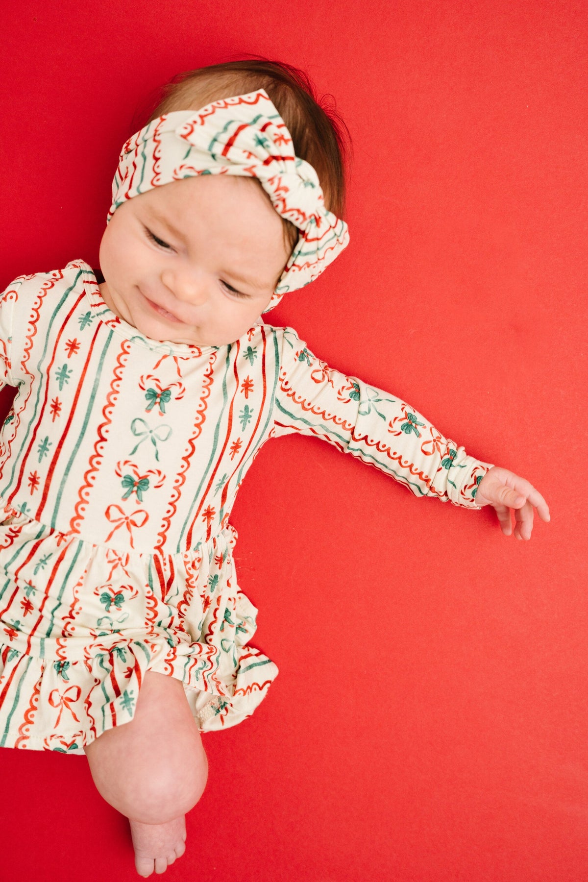 Christmas Dainty Bow Bodysuit Bamboo Dress