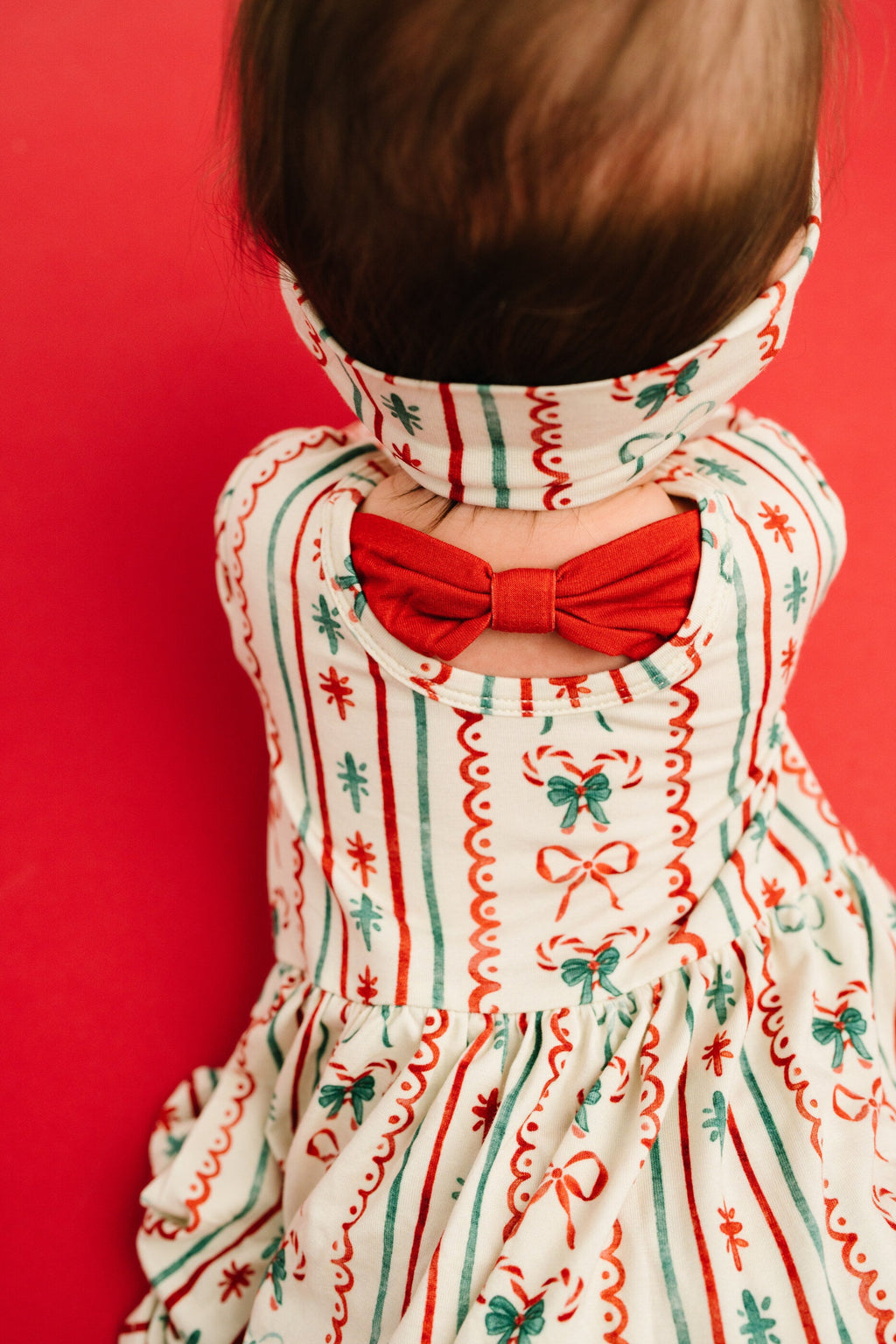 Christmas Dainty Bow Bodysuit Bamboo Dress