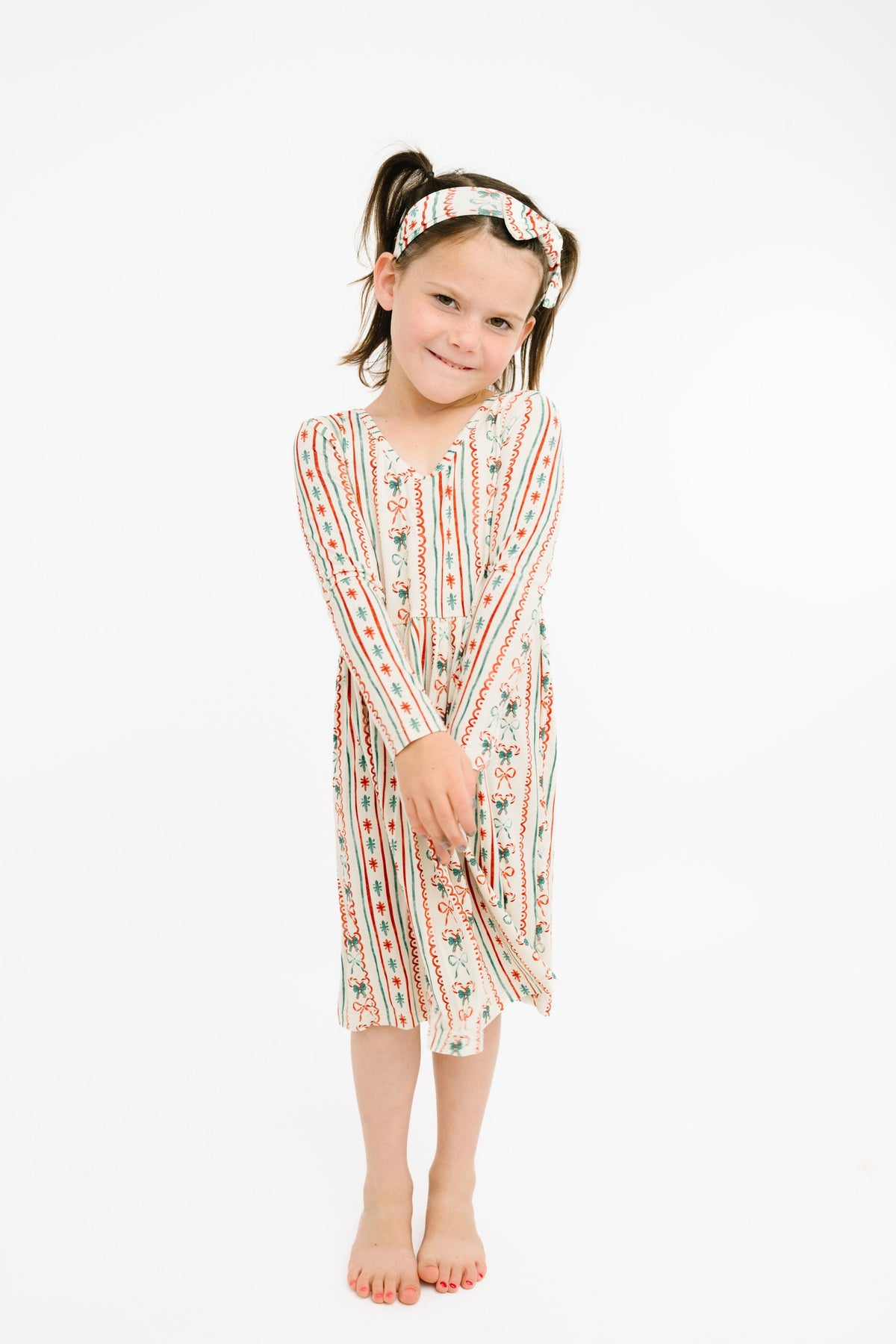 Christmas Dainty Bow Bamboo Dress