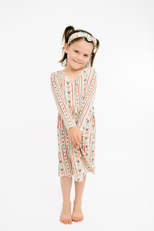 Christmas Dainty Bow Bamboo Dress