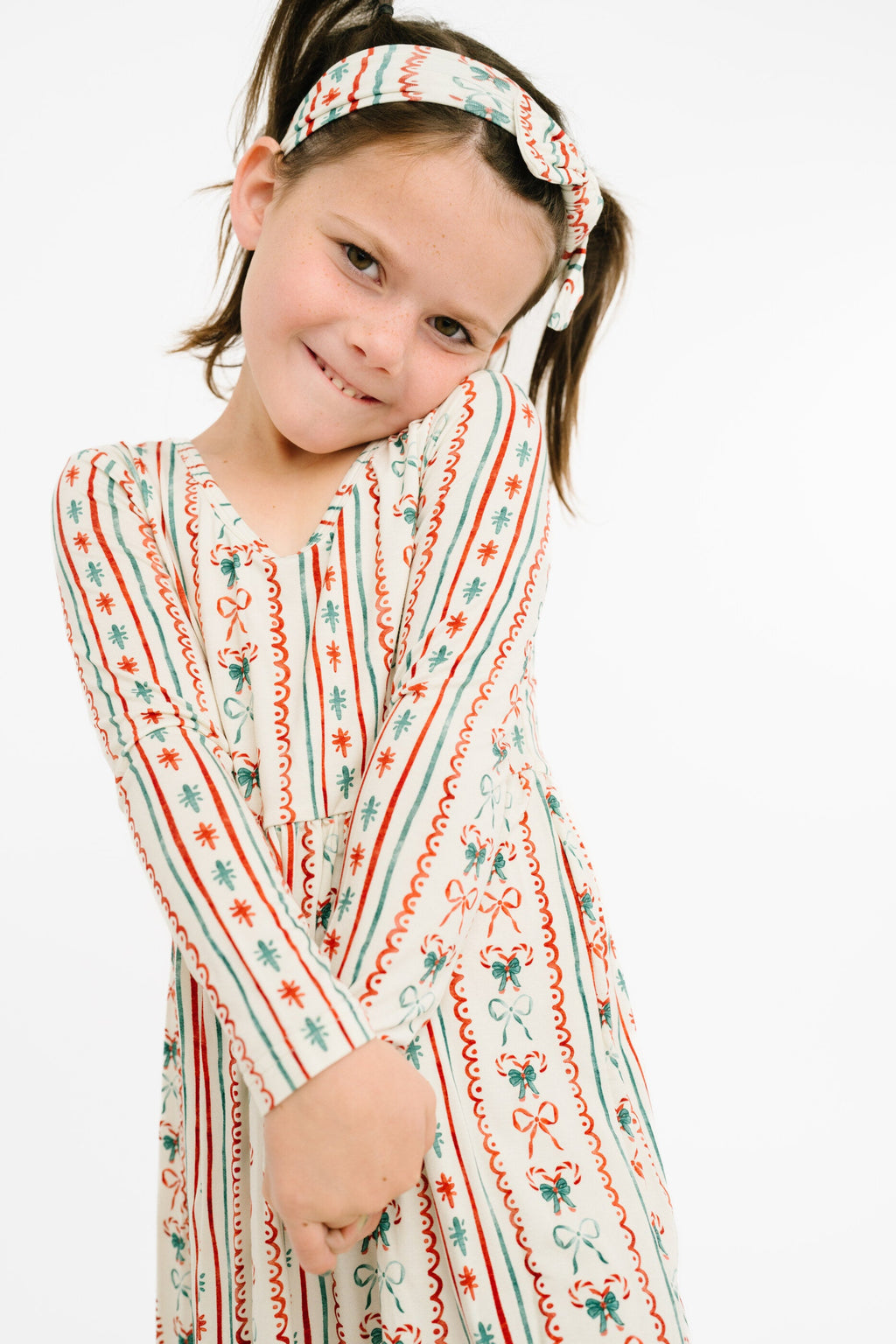 Christmas Dainty Bow Bamboo Dress