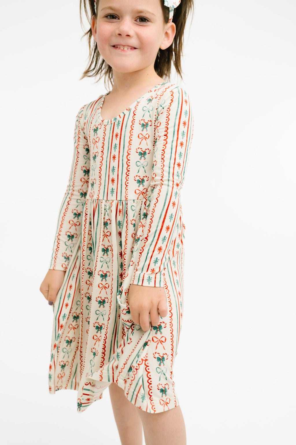 Christmas Dainty Bow Bamboo Dress