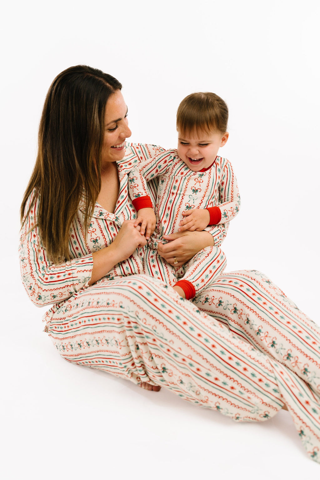 Christmas Dainty Bows Women's Bamboo Pajamas