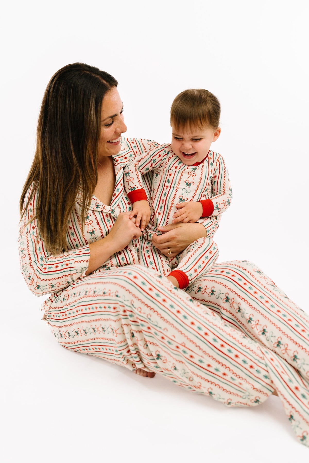 Christmas Dainty Bows Women's Bamboo Pajamas