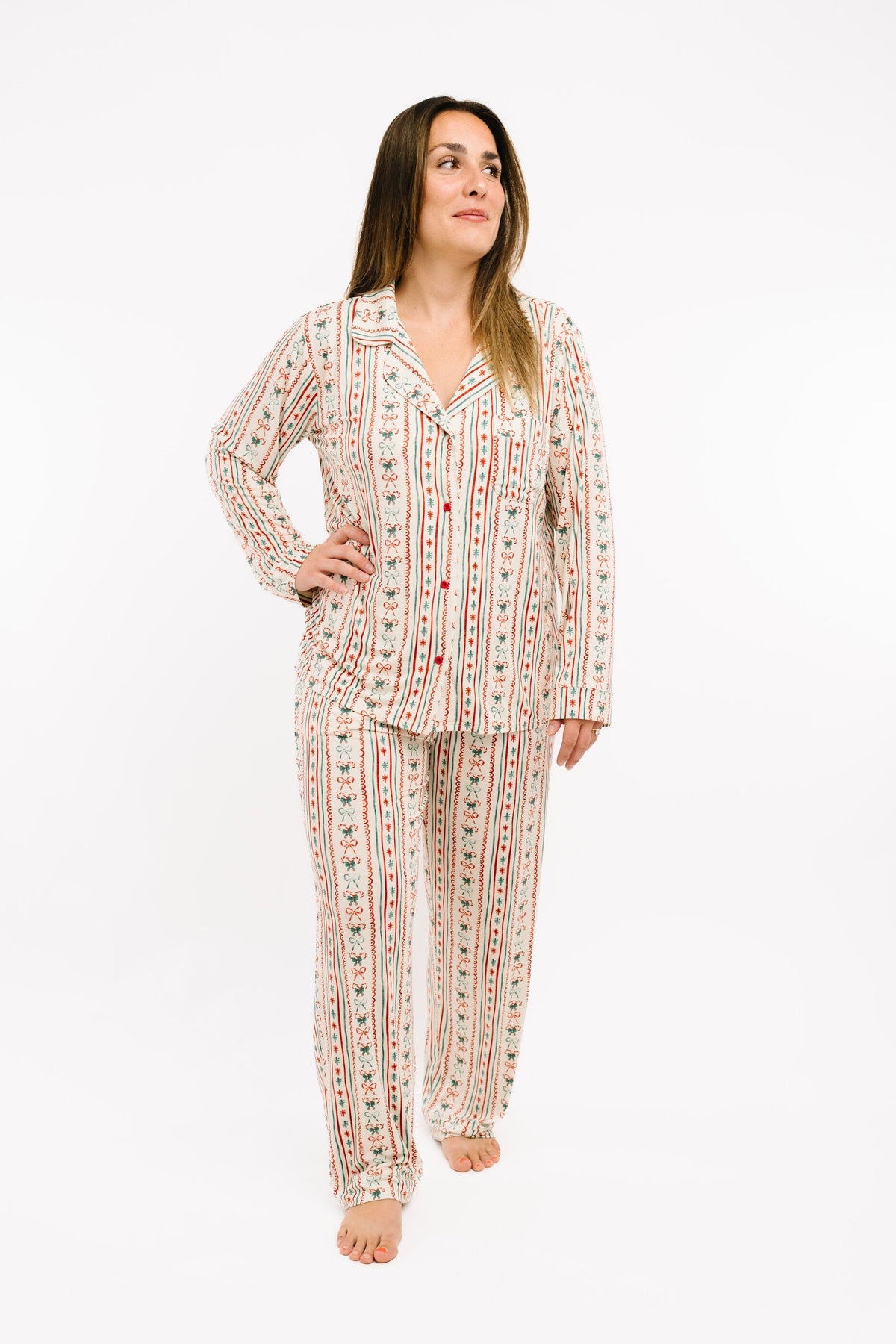 Christmas Dainty Bows Women's Bamboo Pajamas
