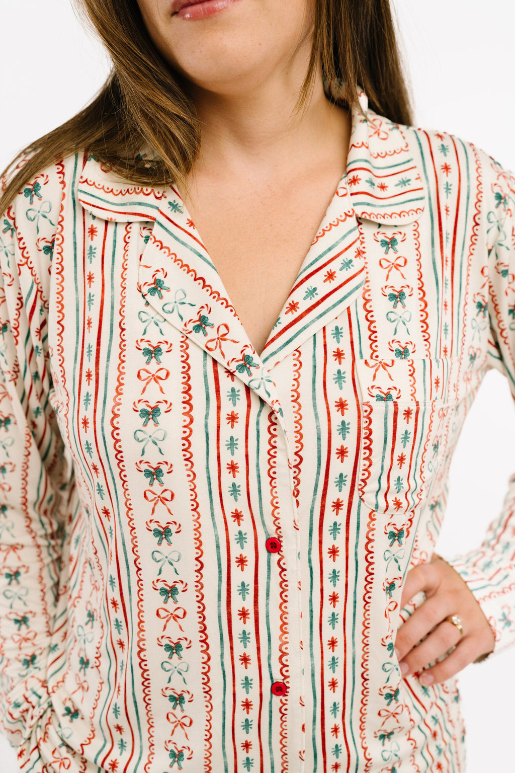 Christmas Dainty Bows Women's Bamboo Pajamas